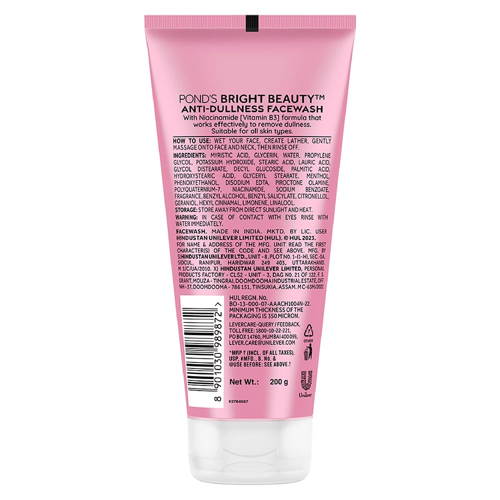 POND'S Bright Beauty Spot Less Fairness Face Wash| Removes Dead Skin And Dark Spots| 200 g