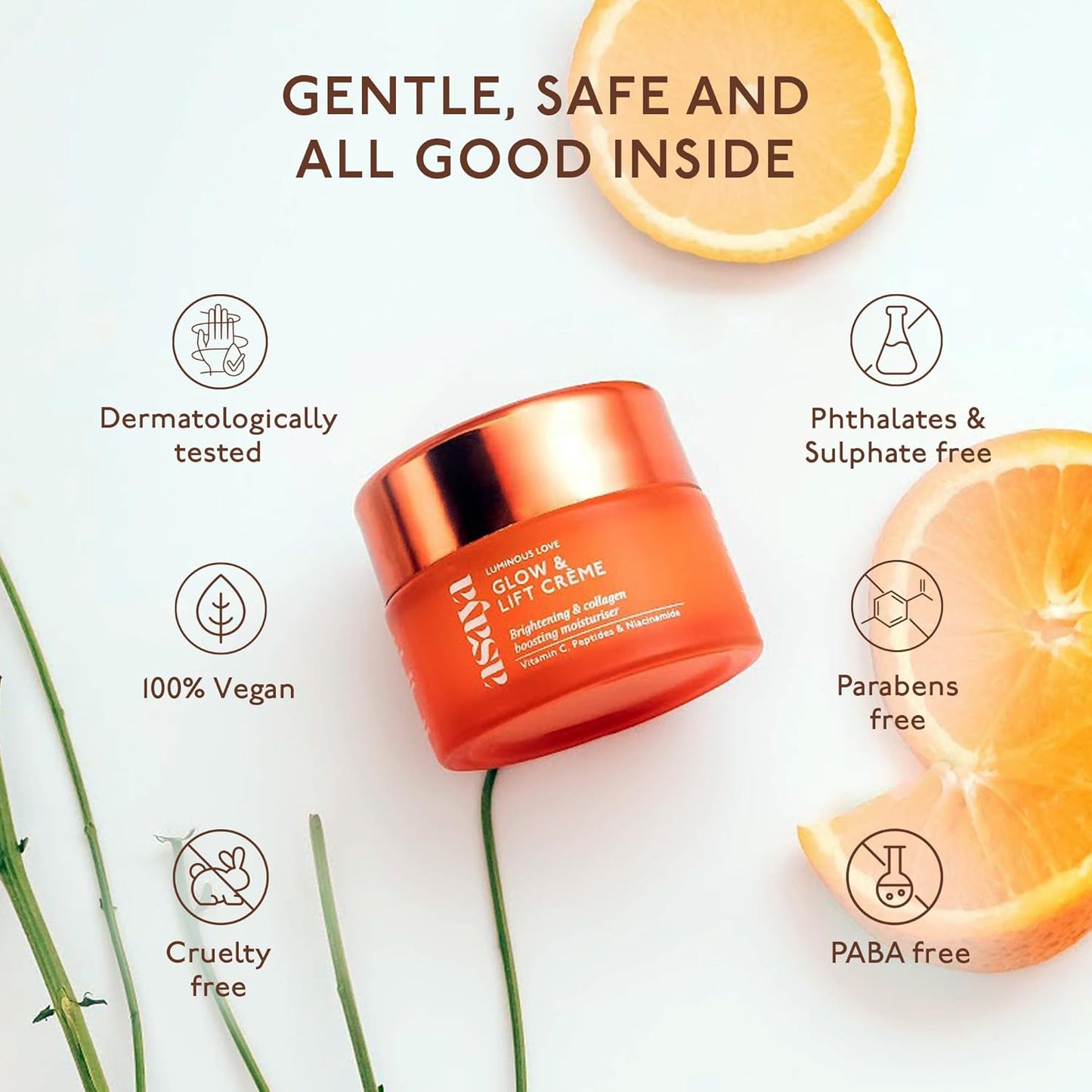 Asaya Vitamin C Moisturizer | Hydrating & Brightening Face Cream | With Niacinamide, Peptides & Hyaluronic Acid | 50g