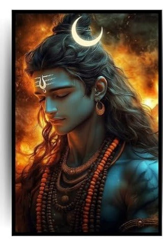 Aesthetic Divine God Posters with Black Border, Spiritual Deity Wall Art for Peace and Serenity V4