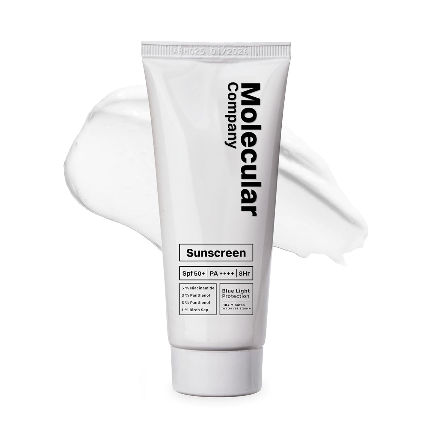 Molecular Company SPF 50+ Pa++++ | 5% Niacinamide | 3% Panthenol ( 2x More Hydrating than Hyaluronic Acid ) | 3% Lecorice 1% Birch Sap l Moisturising Gel Sunscreen ,For Oily, Dry, Sensitive, Combination, Dull, Acne Prone Skin| 50 G