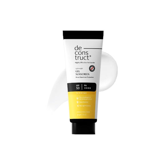 Deconstruct Gel Sunscreen for Oily skin SPF 50 PA++++ | For Men & Women - 50gm