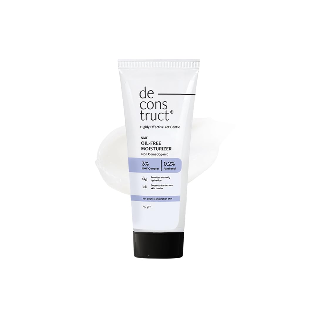 Deconstruct Oil-Free Moisturizer | Non Sticky, Lightweight, Non-Comedogenic & Fast-Absorbing | Tested for 72H Hydration | For Oily, Acne-Prone & Sensitive Skin | 50g