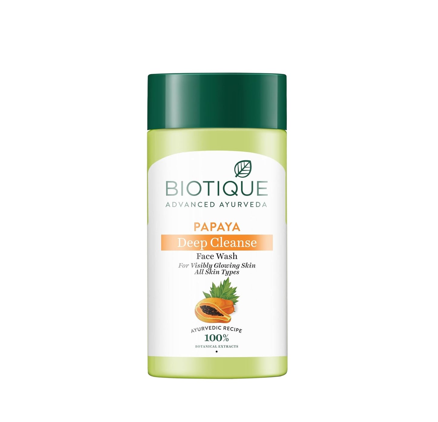 Biotique Papaya Deep Cleanse Face Wash | Gentle Exfoliation | Visibly Glowing Skin | 100% Botanical Extracts| Suitable for All Skin Types | 20ml