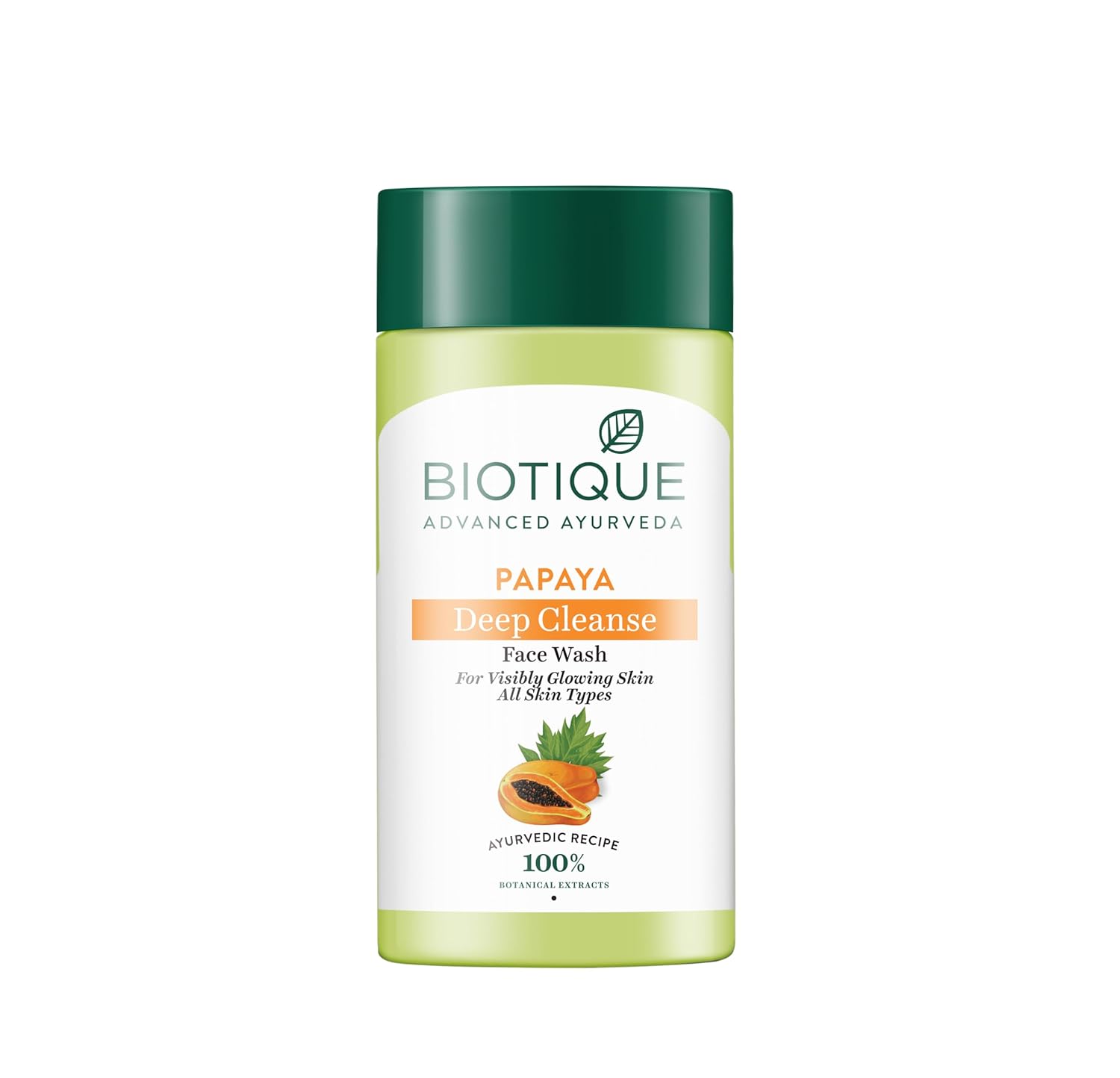 Biotique Papaya Deep Cleanse Face Wash | Gentle Exfoliation | Visibly Glowing Skin | 100% Botanical Extracts| Suitable for All Skin Types | 20ml