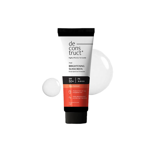 Deconstruct Fluid Brightening Sunscreen SPF 50+ PA++++ |Sunscreen with Niacinamide| Brightens Skin | Dewy finish| Gives glow| Lightweight, Quick absorb |For dry, oily,combination, normal skin |For Men & Women 50g