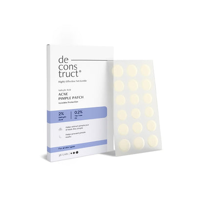 Deconstruct Acne Pimple Patch | 36 Patches | 2% Salicylic Acid & 0.2% Tea Tree Oil | Hydrocolloid Pimple Patches