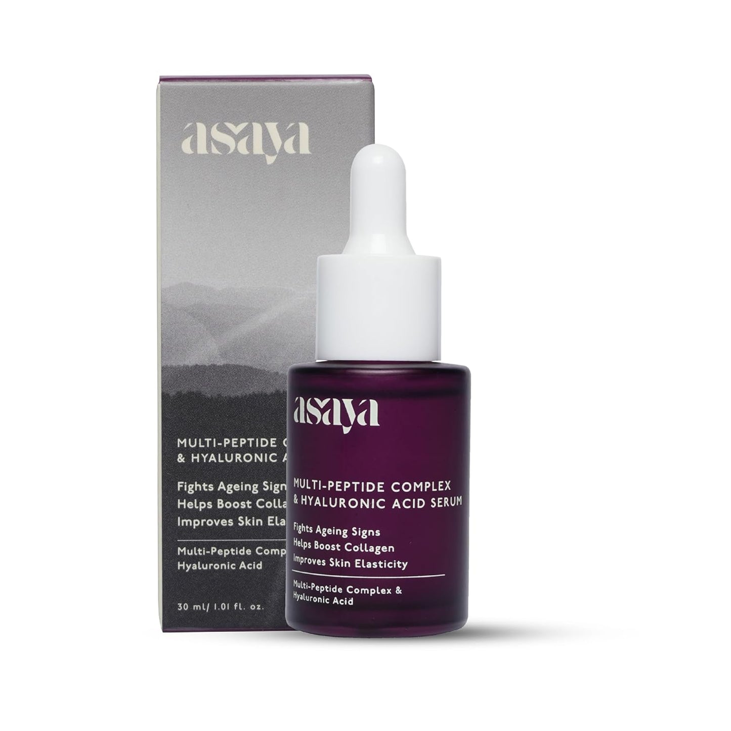 Asaya Multi Peptide Day/Night Face Serum with Hyaluronic Acid | Anti-Aging Serum | 5% Tripeptide Complex | Oily, Dry & Sensitive Skin - 30ml