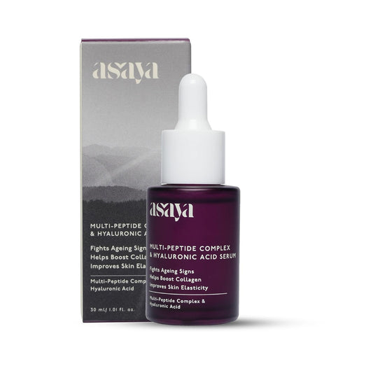 Asaya Multi Peptide Day/Night Face Serum with Hyaluronic Acid | Anti-Aging Serum | 5% Tripeptide Complex | Oily, Dry & Sensitive Skin - 30ml