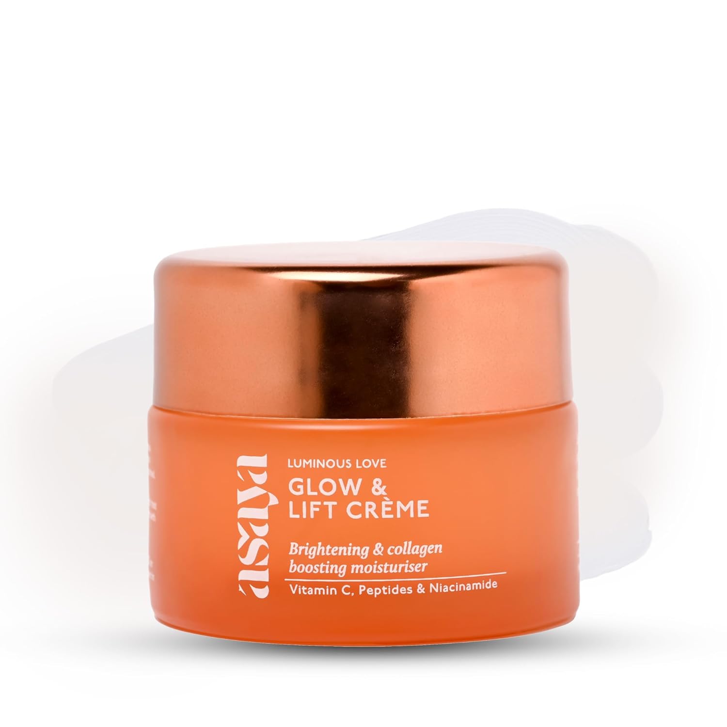 Asaya Vitamin C Moisturizer | Hydrating & Brightening Face Cream | With Niacinamide, Peptides & Hyaluronic Acid | 50g