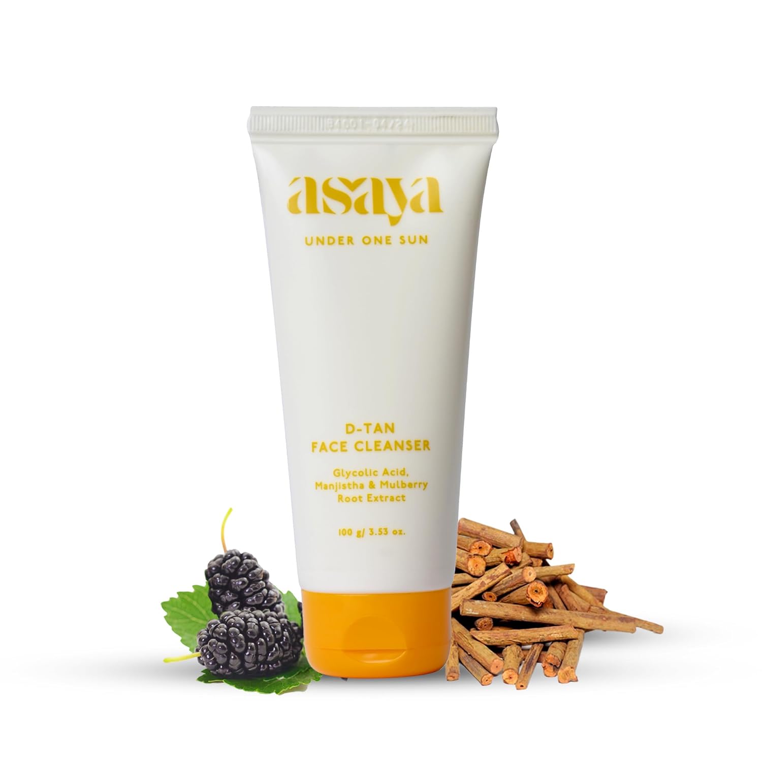 Asaya Detan Face Wash | Glycolic Acid, Berry Extract & Manjistha | Normal, Combination or Oily Skin | Gently Exfoliates & Evens Tone | 100 ml