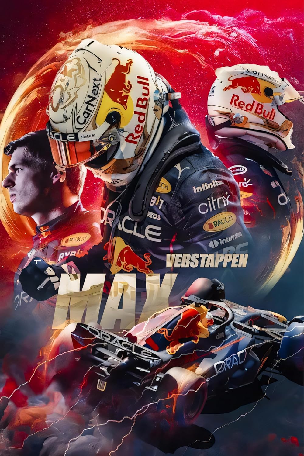 Roostaflag F1 Posters for Wall Max Verstappen A3 | Max Verstappen Posters for Wall | F1 Stickers Wall Aesthetic | Big Formula 1 Poster for Room Decor | Max Verstappen Car Wall Poster for Bedroom