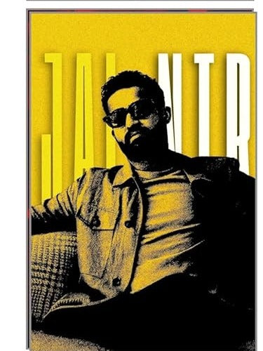 Dream World Decor Jr NTR Poster | A4 350 GSM Glossy Telugu Actor Wall Art | NTR Stylish and Mass Look Prints | Home, Studio & Theater Room Décor V1