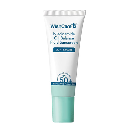WishCare Niacinamide Oil Balance Fluid Sunscreen SPF 50 PA++++ - Light & Matte Sunscreen for Oily Skin - 5 gms