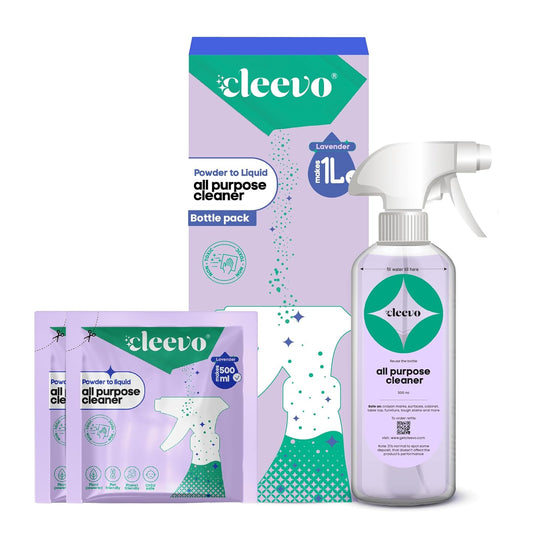Cleevo All- Surface Cleaner- 1 Litre Bottle Pack | Powerful Surface Cleaning Liquid for Tough Stains | Multi Surface Cleaner (Lavender)