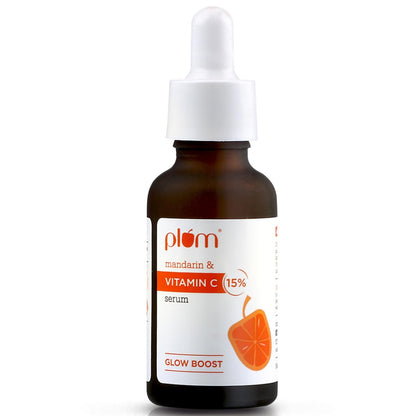 Plum 15% Vitamin C Serum for Glowing Skin | for Oily, Dry & Combination Skin |with Mandarin | Non-Irritating, Hydrating & Soothing | Men & Women 30ml