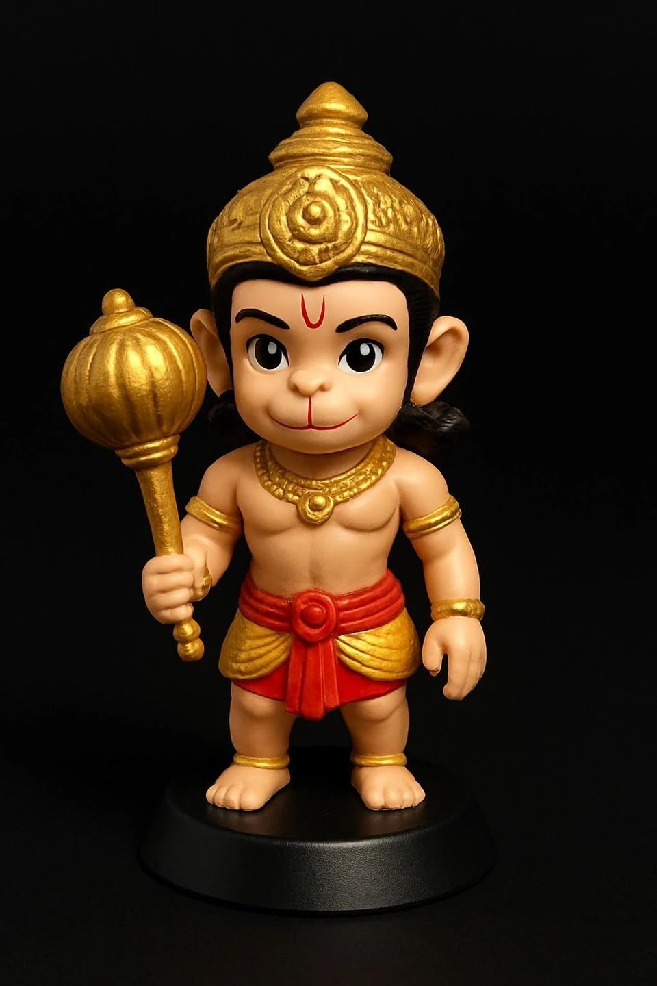 Cute Bal Hanuman Idol | Baby Hanuman Figurine with Gada | Decorative Dashboard, Car, Temple Showpiece | Devotional Gift for Home & Office (Lord_Hanuman_Idol)