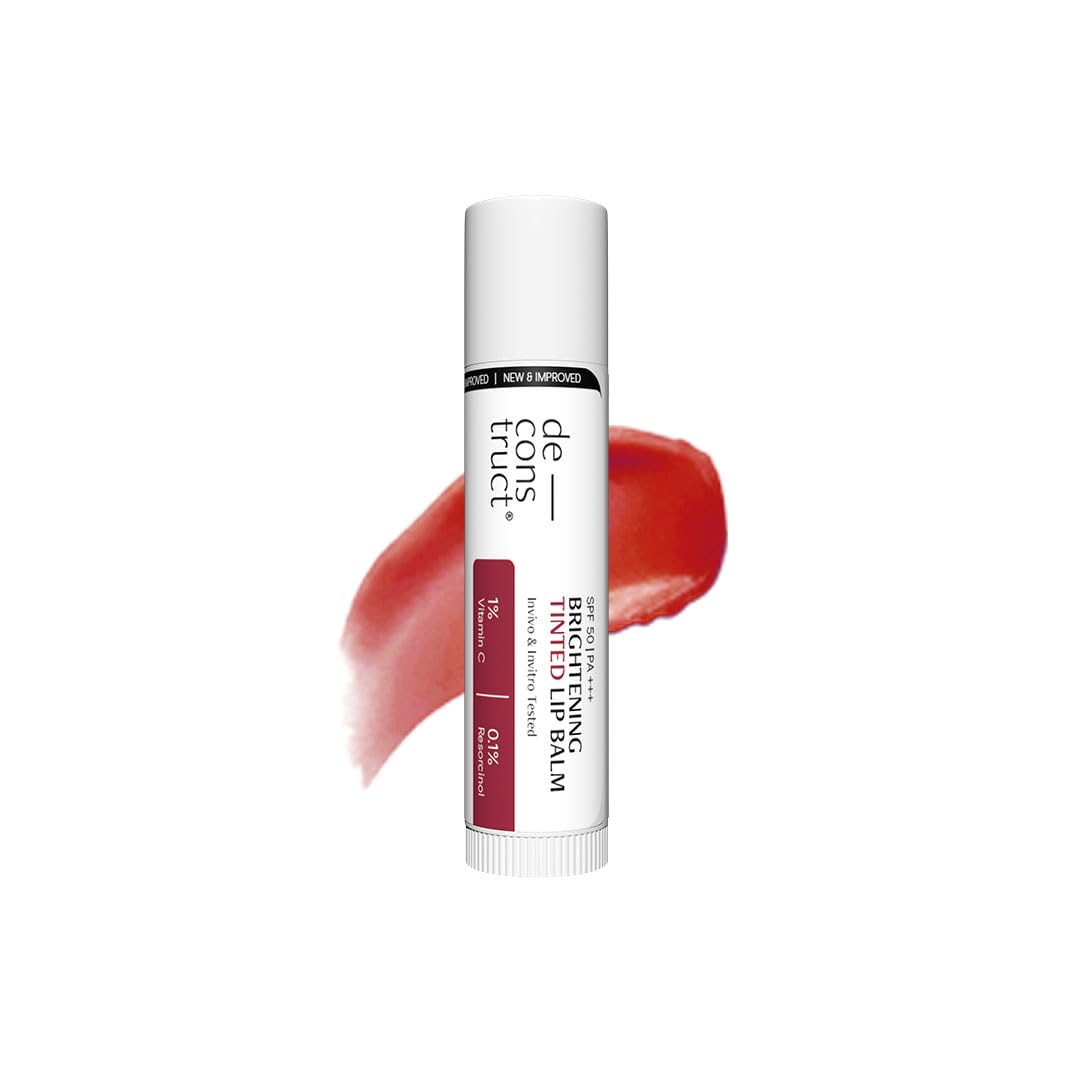 Deconstruct Brightening Tinted Lip balm for Dark Lips | SPF 50 | Brightens Dark Lips & Moisturizes | For Women & Men daily (4.2g)