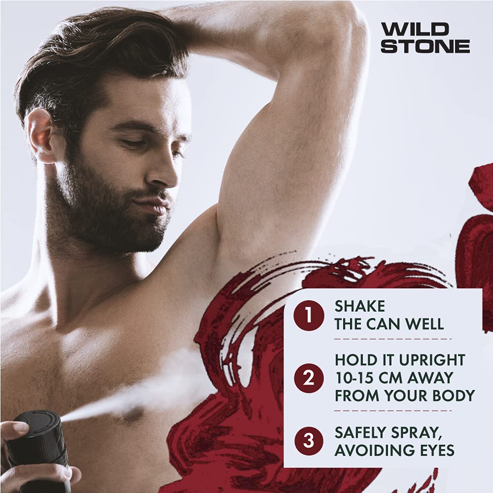 Wild Stone Ultra Sensual Long Lasting Masculine Deodorants, Body Spray for Men (225 ml)