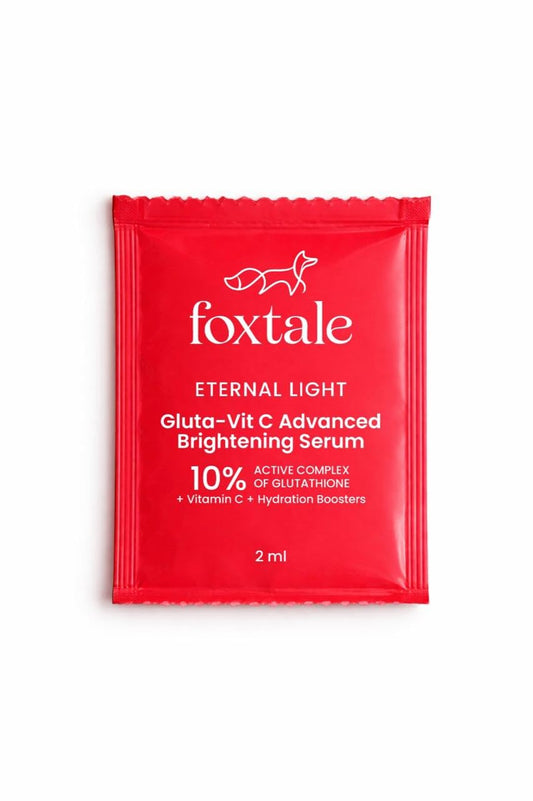 Foxtale 10% Vitamin C-Glutathione Brightening Face Serum for Glowing Skin & Sensitive Skin Friendly | All Skin Types | Women & Men | 2ml