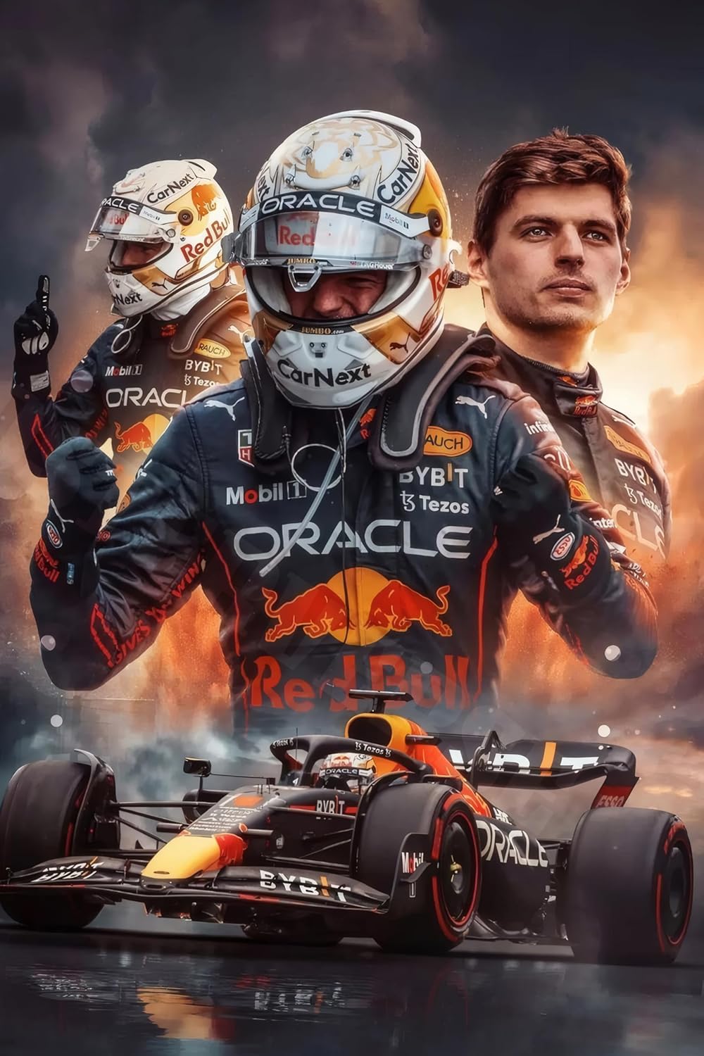 Max Verstappen Posters For Wall | Max Verstappen Sticker | F1 Stickers Max Verstappen | Max Verstappen Wall Poster For Living Room, Bedroom, Home Decoration | Formula 1 Car Sports Poster