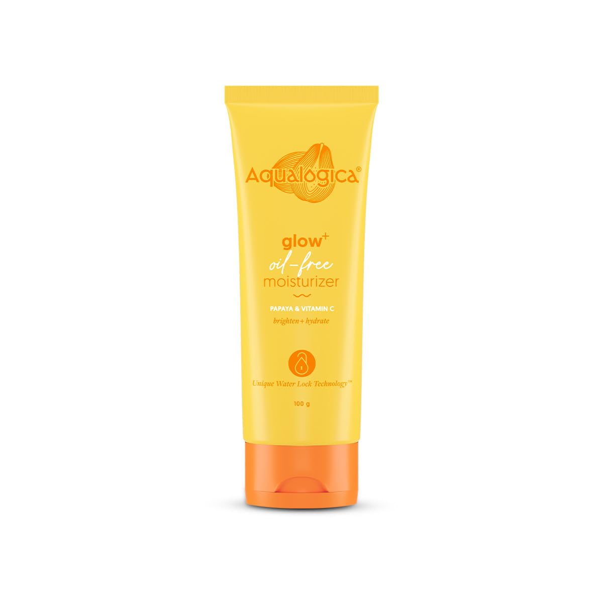 Aqualogica Glow+ Oil-Free Moisturizer with Papaya & Vitamin C | Moisturizes to Enhance Glow & Texture | Controls Excess Oil | 100g
