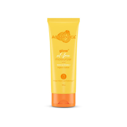 Aqualogica Glow+ Oil-Free Moisturizer with Papaya & Vitamin C | Moisturizes to Enhance Glow & Texture | Controls Excess Oil | 100g