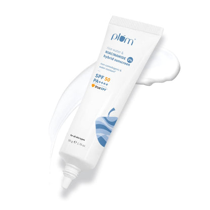 Plum SPF 50 PA++++ Sunscreen with 2% Niacinamide & Rice Water | 50g