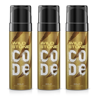 Wild Stone CODE Gold Body Perfume for Men | No Gas Deodorant | Long Lasting Body Spray (150ml)