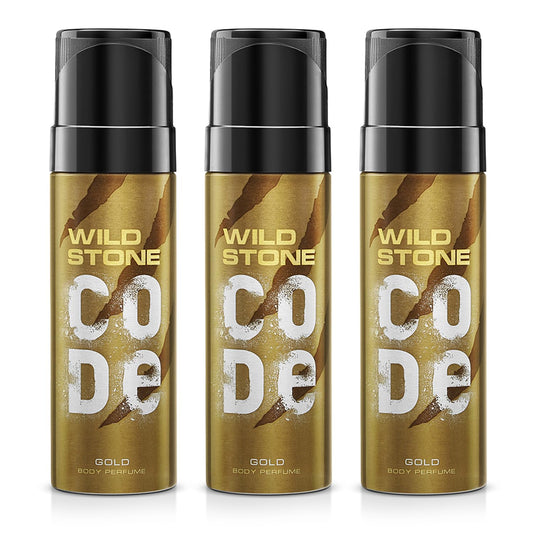 Wild Stone CODE Gold Body Perfume for Men | No Gas Deodorant | Long Lasting Body Spray (150ml)