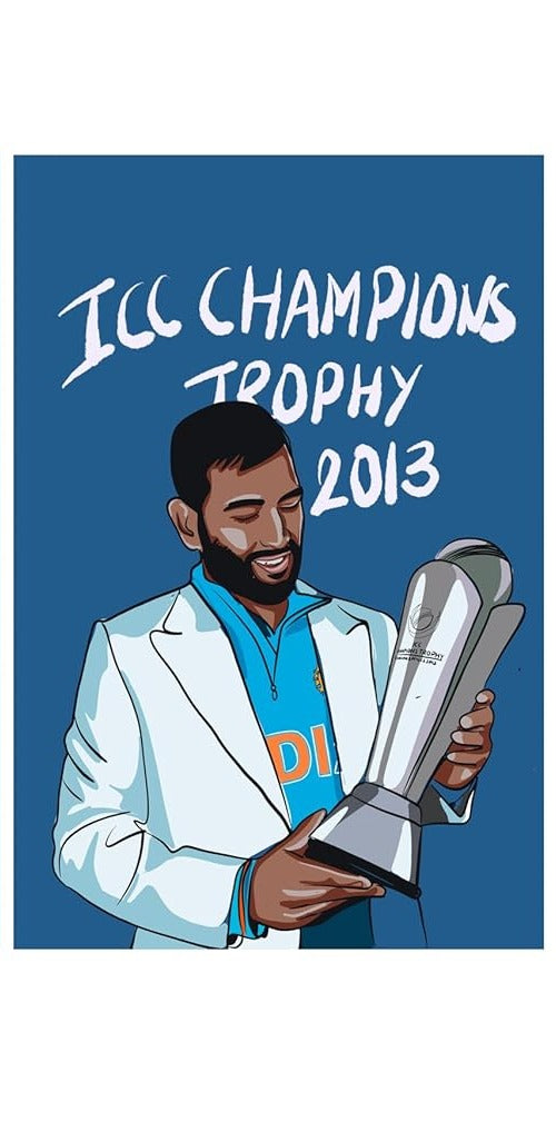 MS Dhoni Poster – 12x18 Inch Cricket Wall Art for Room Decoration – Inspirational Dhoni Photo Poster for Bedroom, Study, Office – Gift for Cricket Fans & Sports Lovers | V2