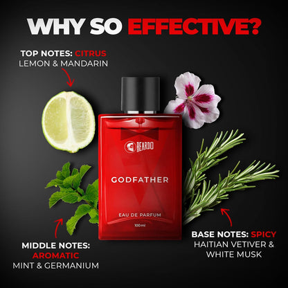 BEARDO Dark Side & Godfather Perfume For Men Spicy Scent Liquid, 100 Ml X 2 | Strong Long Lasting Fragrance | Eau De Parfume | Aromatic, Spicy | Christmas Gift For Men | Gift For Friends