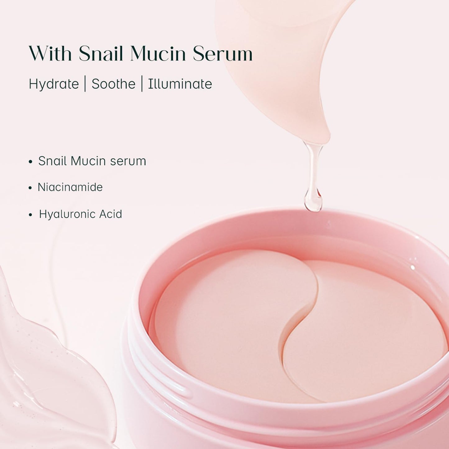 SeoulSkin Snail Mucin Under Eye Serum Patches (32 Pcs) – Korean Eye Patches for Dark Circles, Puffy Eyes, Hydrates & Repairs with Niacinamide & Hyaluronic Acid – Paraben-Free, Sulphate-Free, Cruelty-Free