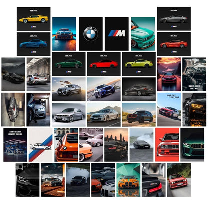 auraposter Paper BMW Car Posters (Set Of 40) Car Posters BMW M2, M3, M4, M5, M6 & M8 | (15 x10 cm) Sportscar Unframed Matt Laminated Poster