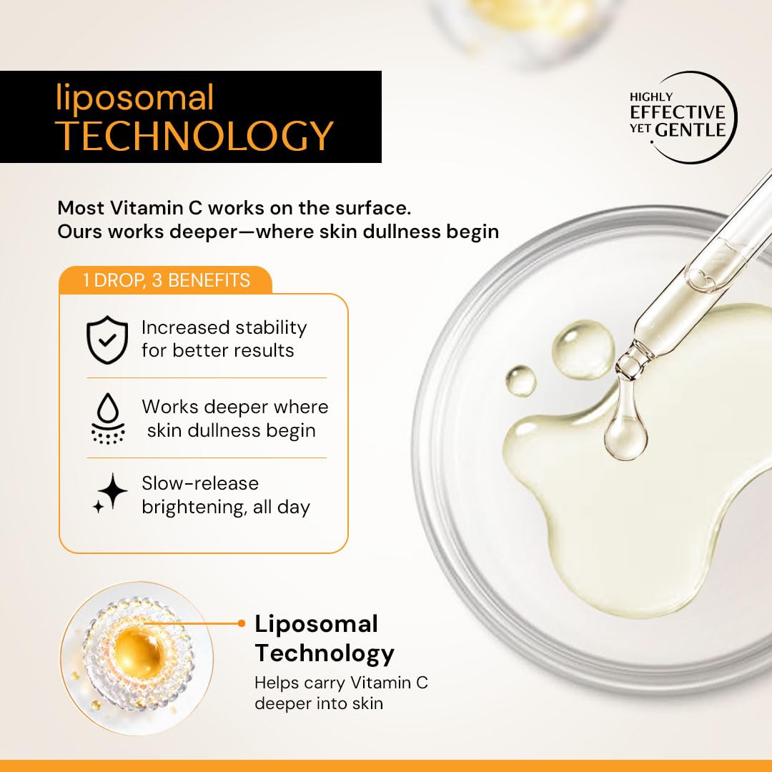 Deconstruct 10% Vitamin C Serum for Brightening | Powered by Liposomal Technology for Visible Glowing Skin | Targets Dull & Uneven Skin Tone | For Oily Skin | 30ml