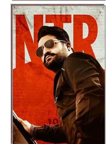 Dream World Decor Jr NTR Poster | A4 350 GSM Glossy Telugu Actor Wall Art | NTR Stylish and Mass Look Prints | Home, Studio & Theater Room Décor V2