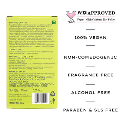 Hyphen 5% Niacinamide, 1% Alpha Arbutin & 25% Kakadu Plum Brightening Face Serum | 20X Vitamin C for Glowing Winter Skin | All Skin Types – 15ml