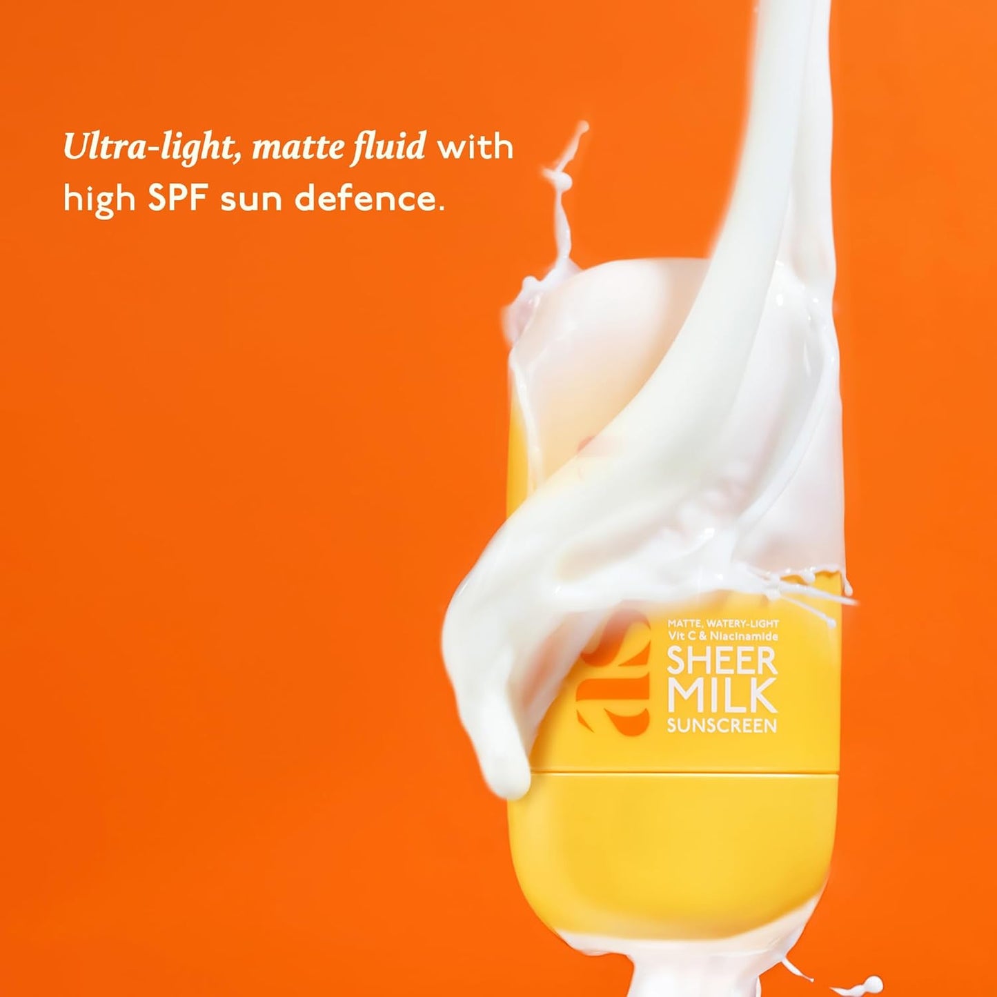 Asaya Sheer Milk Sunscreen SPF 50 PA++++ UVA + UVB | For Acne-Prone, Oily or Combination Skin | 50 ml