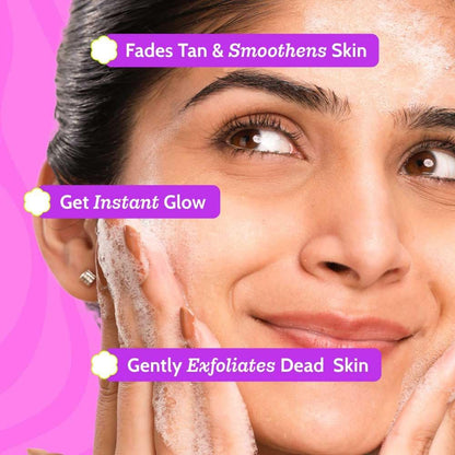 Chemist At Play Gentle Exfoliating Face Wash for Daily Use | Tan Removal & Instant Glow | Oily, Dry & Combination Skin | For Men & Women | 100 ml