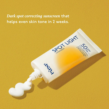 ASAYA Spot Light Depigmenting Sunscreen SPF 50 PA++++ | In-VIVO Tested | Niacinamide + Licorice Extract | Daily Sunscreen For All Skin Types | 50 g