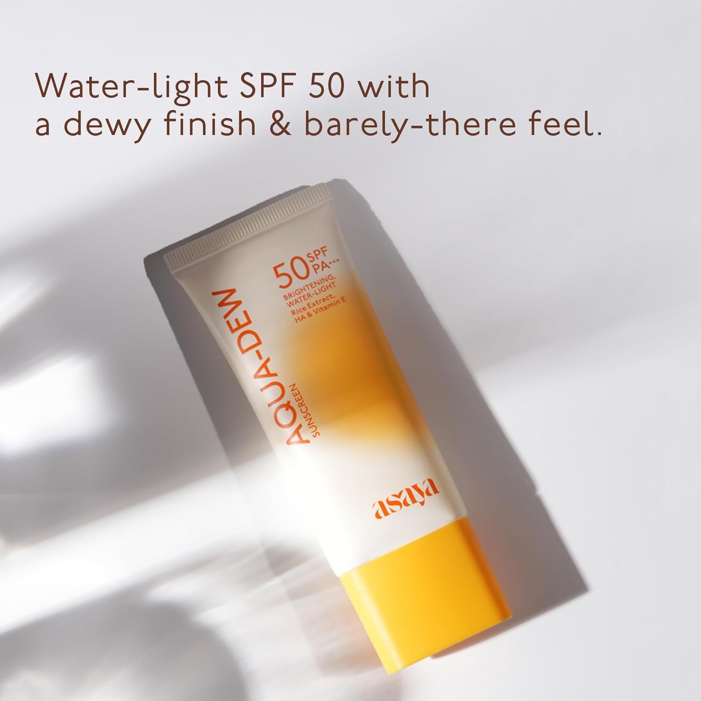 Asaya Aqua Dew Sunscreen SPF 50 PA+++ | Prevents Tanning | Ultra Light Water Sunscreen | For Men & Women | Oily, Dry & Sensitive Skin | 50 ml