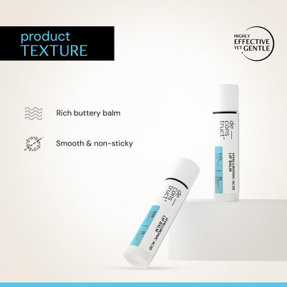 Deconstruct Hyaluronic Acid Lip Balm With 1% Cupuacu Butter | Protects & Nourishes Dry Chapped Lips | Lip Balm For Women & Men | 4gm