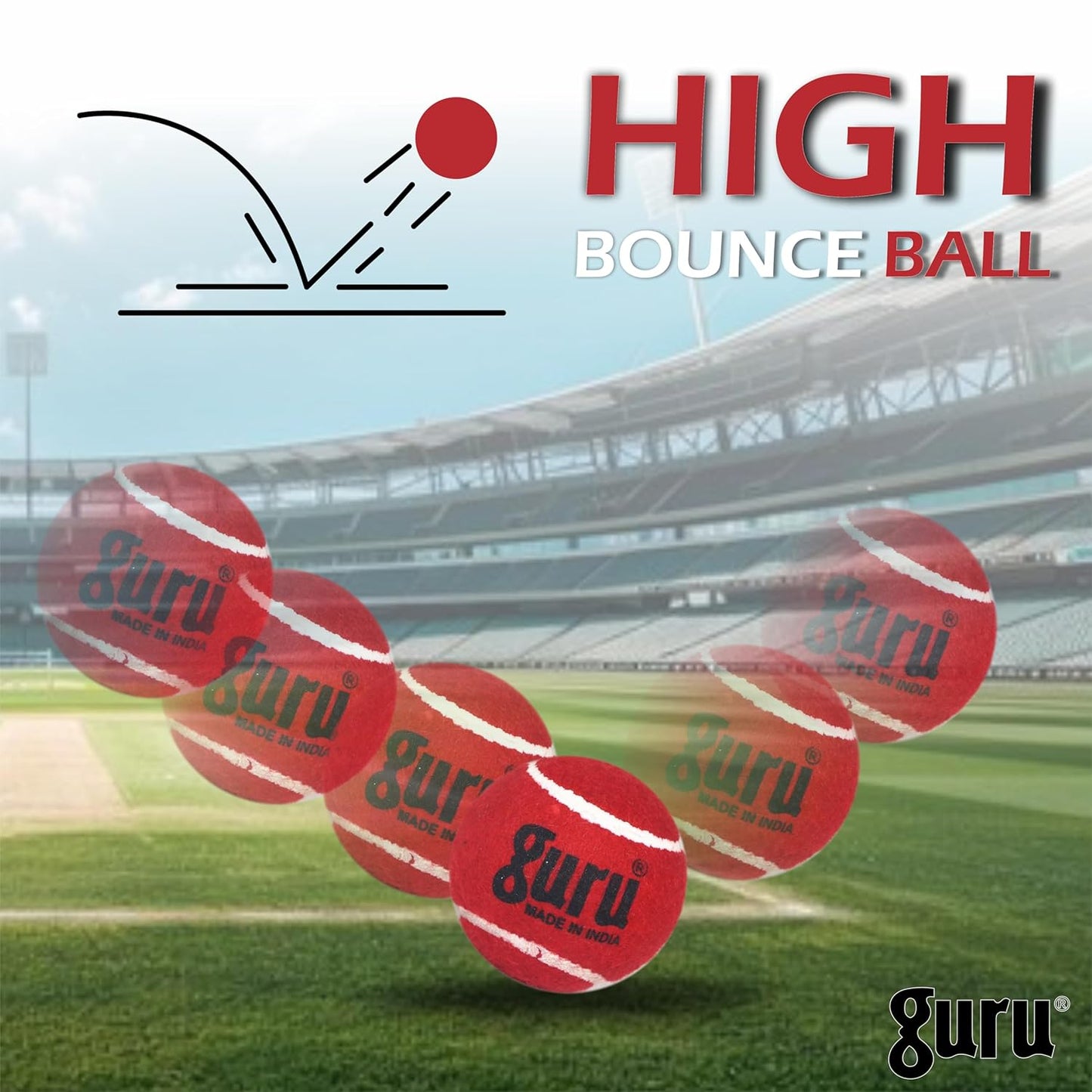 GURU Tennis Cricket Ball, Heavy Weight Cricket Tennis Ball, Cricket Ball