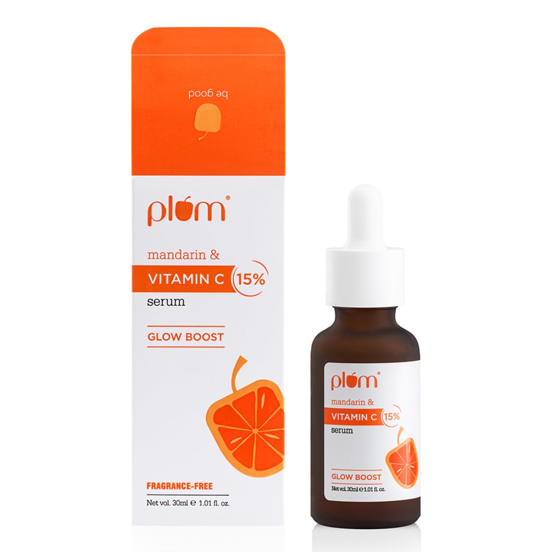 Plum 15% Vitamin C Serum for Glowing Skin | for Oily, Dry & Combination Skin |with Mandarin | Non-Irritating, Hydrating & Soothing | Men & Women 30ml