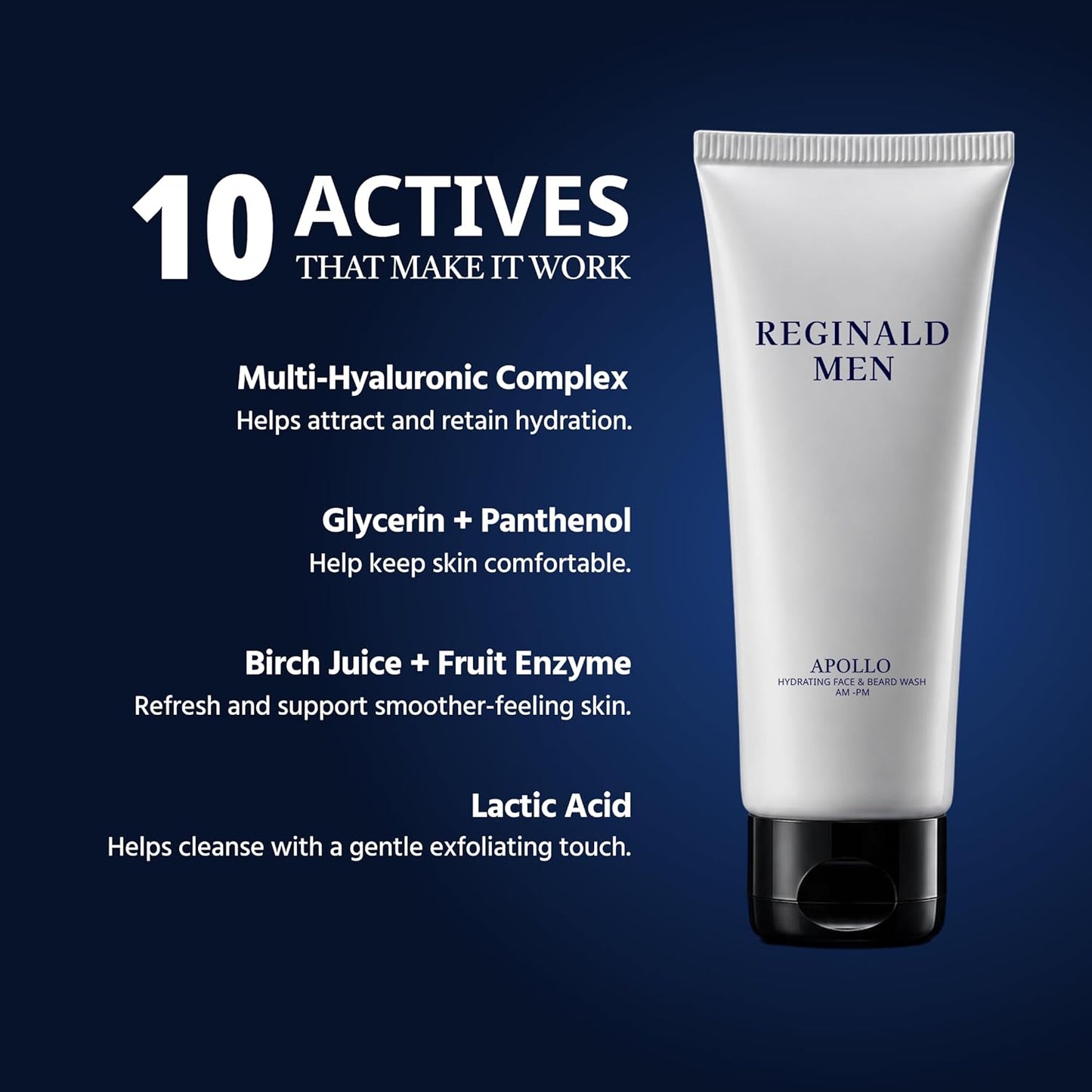 Reginald Men Apollo - Hydrating Face & Beard Wash (200G)
