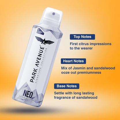 Park Avenue Men Neo Signature Collection | Deodorant Spray | Fresh Long-Lasting Aroma | 150Ml
