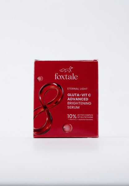 Foxtale 10% Vitamin C-Glutathione Brightening Face Serum for Glowing Skin & Sensitive Skin Friendly | All Skin Types | Women & Men | 2ml