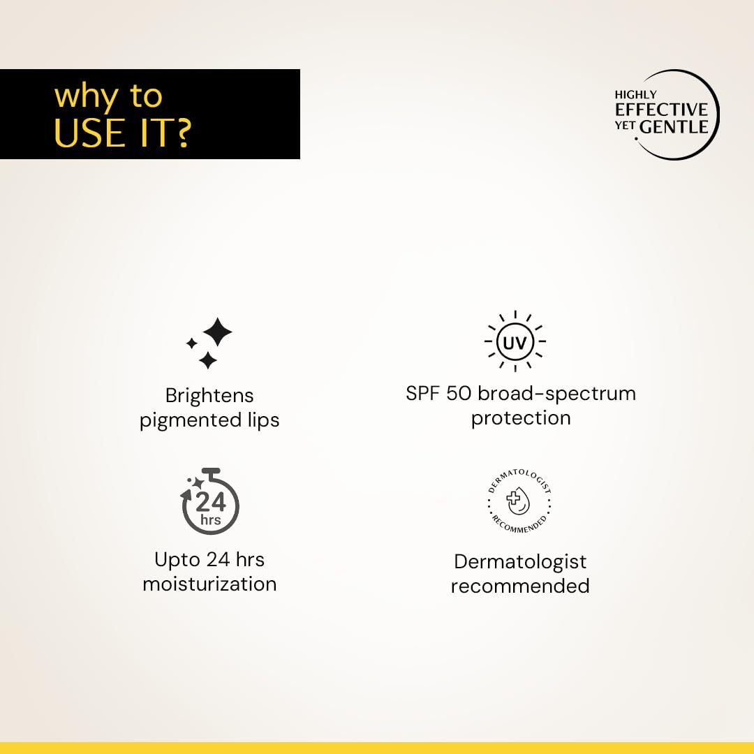 Deconstruct Brightening Lip Balm for Dark Lips | SPF 50 | Vitamin C & Resorcinol | Brightens Dark Lips & Evens Lip Tone | Vitamin E & Murumuru Butter | 4.2g
