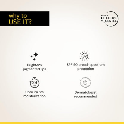 Deconstruct Brightening Lip Balm for Dark Lips | SPF 50 | Vitamin C & Resorcinol | Brightens Dark Lips & Evens Lip Tone | Vitamin E & Murumuru Butter | 4.2g