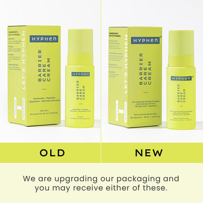 Hyphen 2% Ceramide-Peptide Complex Barrier Repair Face Moisturizer- Oily Skin | Lightweight Gel Cream, Oil-Free Hydration- Dull, Dehydrated Skin | Non-Comedogenic Non-Sticky Cream for Women, Men -50ml