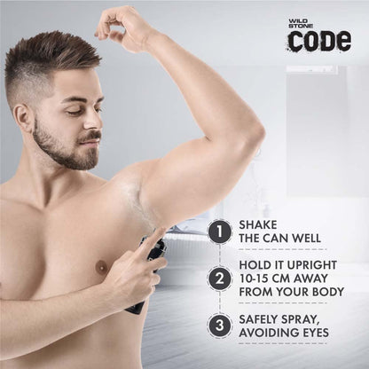 WILD STONE CODE Copper Long Lasting No Gas Body Perfume For Men (150Ml) - Spray